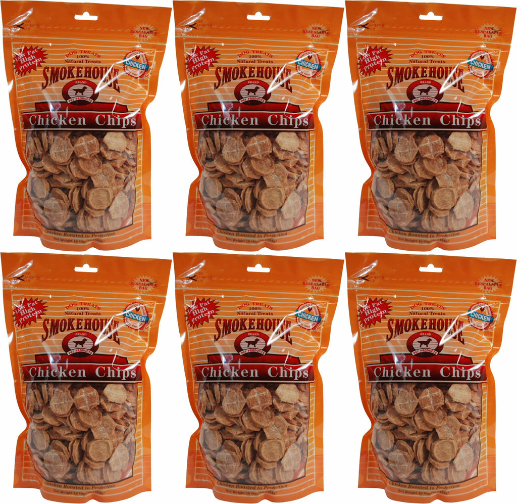 Smokehouse Chicken Chips Dogs Treats, Small, 16 Ounce, 6 Pack - 