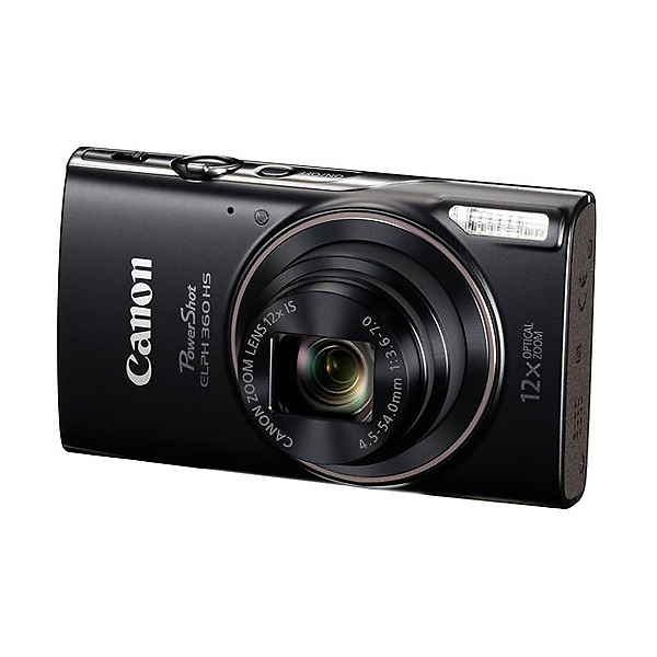 Canon PowerShot ELPH 360 HS Digital Camera (Black)  